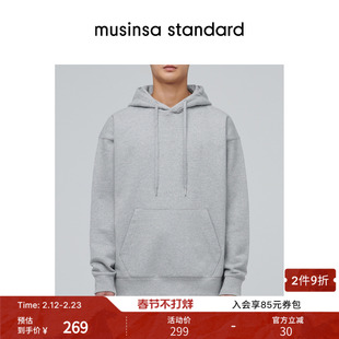 韩国春季男士大码宽松oversize连帽卫衣运动衫musinsa standard