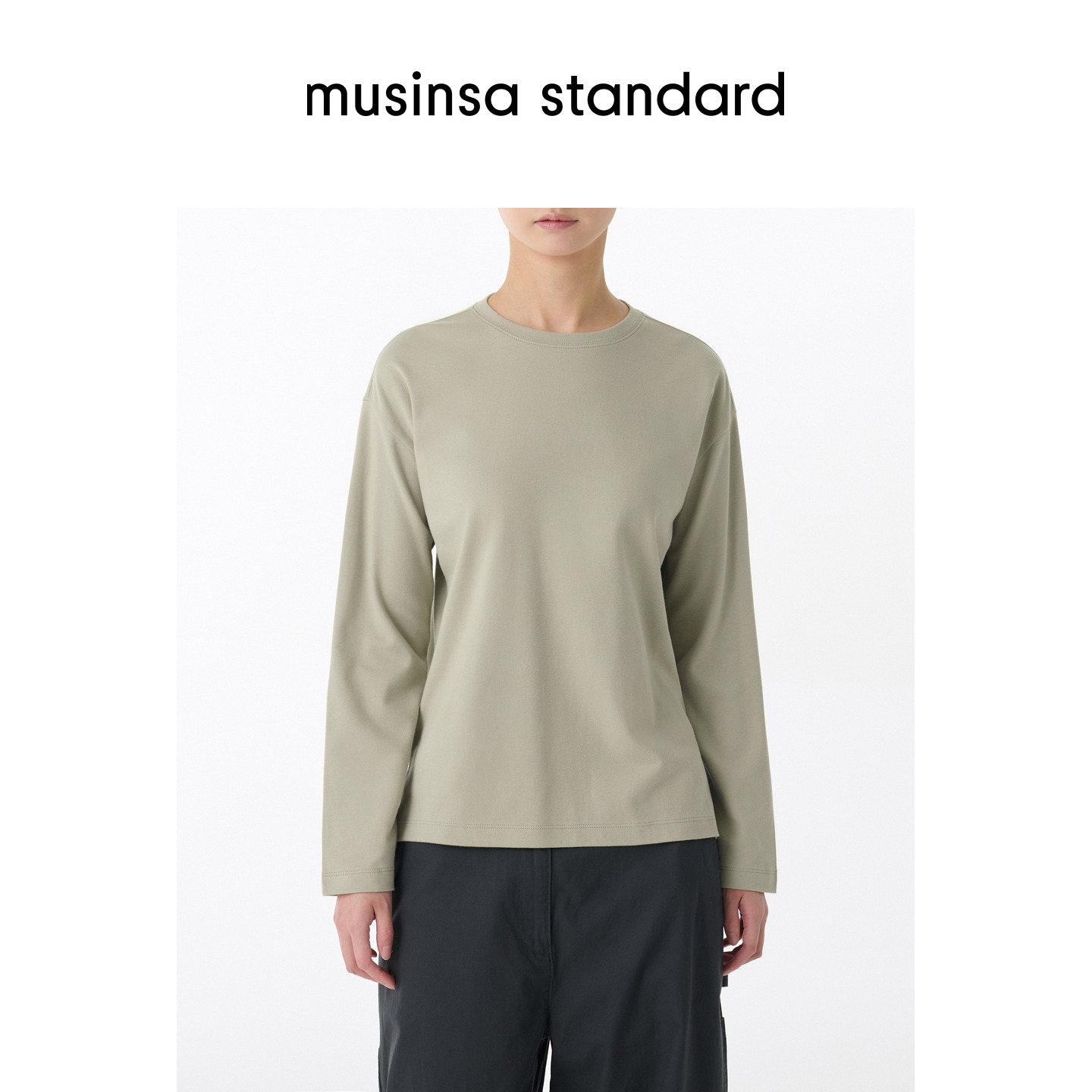 女士秋季休闲基础款圆领长袖T恤