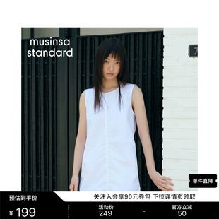 韩国26夏季新品女士圆领宽松简约款无袖连衣裙MUSINSA STANDARD