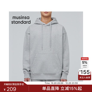 韩国秋冬时尚男士宽松oversize连帽卫衣运动衫MUSINSA STANDARD