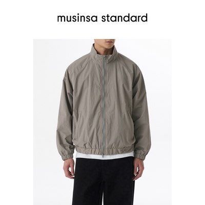 男士春季时尚廓形高领夹克外套