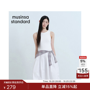 韩国26新品女士修身吊带款无袖蓬蓬连衣裙MUSINSA STANDARD