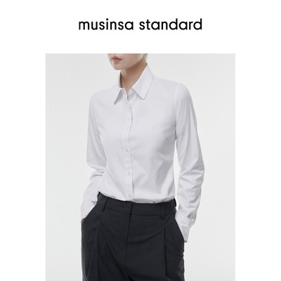 女士秋季休闲修身通勤衬衫百搭款