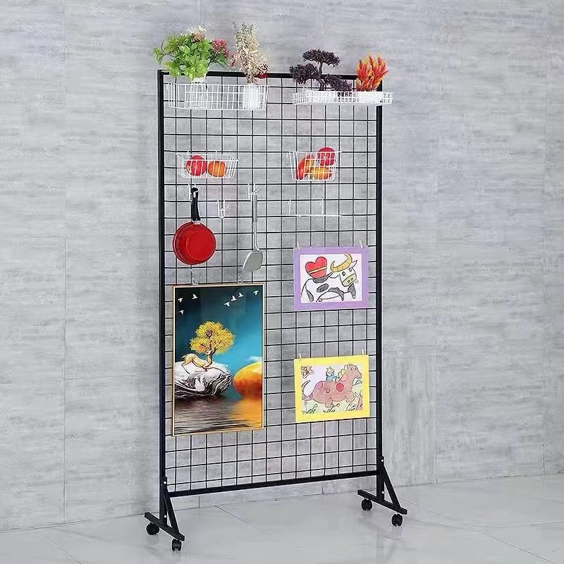 铁网格货架网架铁丝网展示网格幼儿园作品置物架收纳铁艺网格挂钩