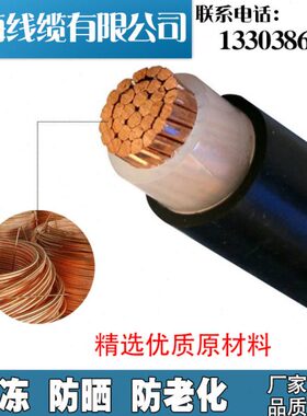 国标单芯铜线10 16 25 35 50 70 95 240 300平方户外纯铜电缆线