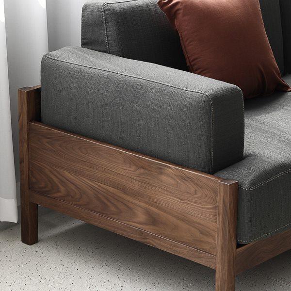 凡人家私全实木沙发黑胡桃木日式简约北欧客厅家具三单人布艺整装,住宅家具,实木沙发,淘宝优惠券,粉丝福利购,淘宝优惠卷