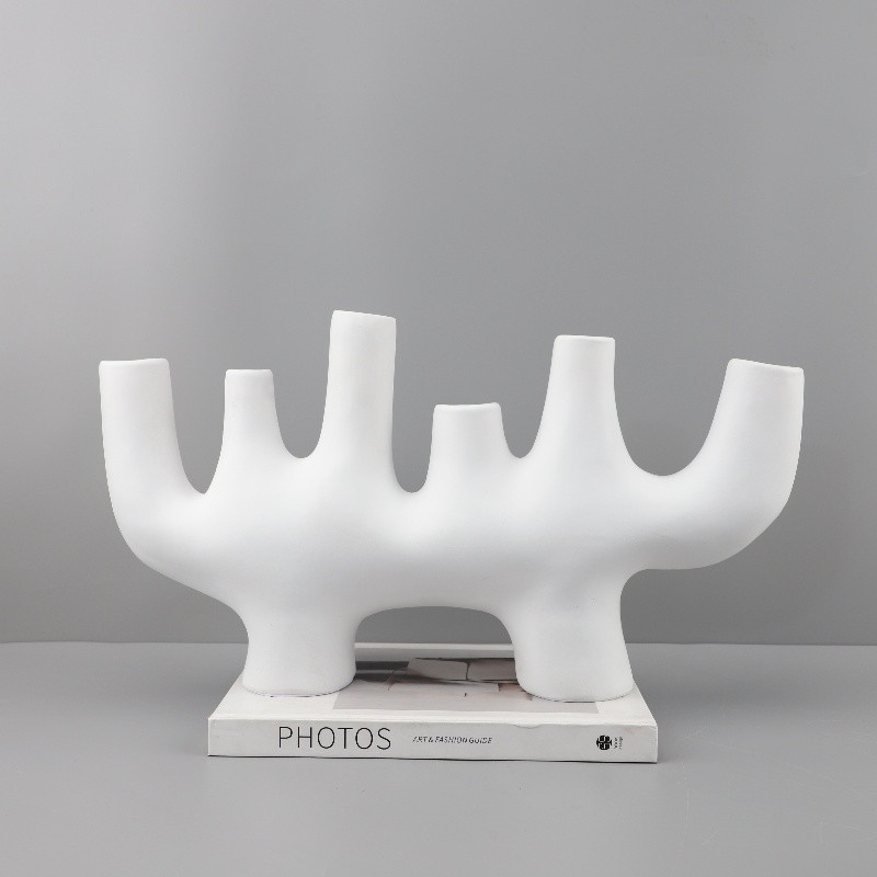 北欧创意抽象不规则异形树脂摆件客厅玄关酒店电视柜软装家居饰品