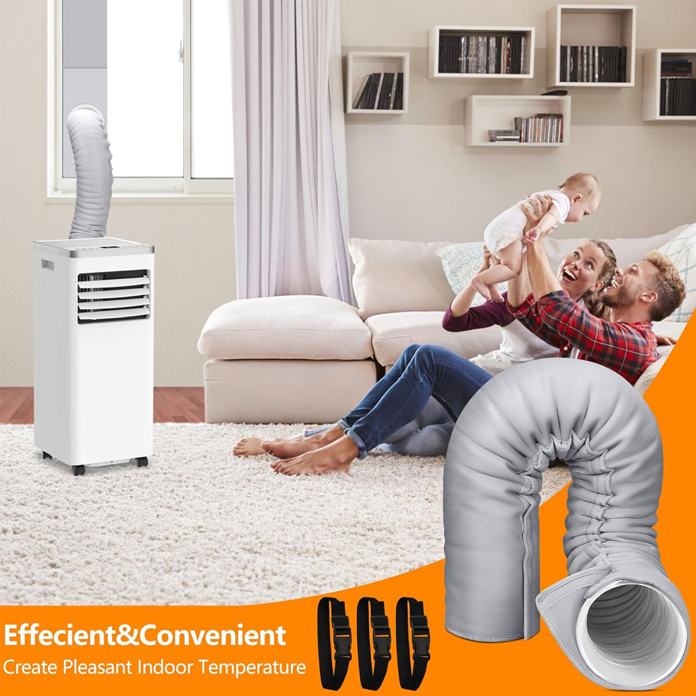 魔术贴便携式空调软管套简约空调罩空调排气软管隔热保护套