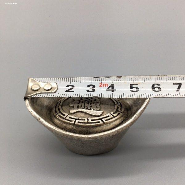 清代老银锭收藏仿古铜元宝古玩银元宝铜摆件