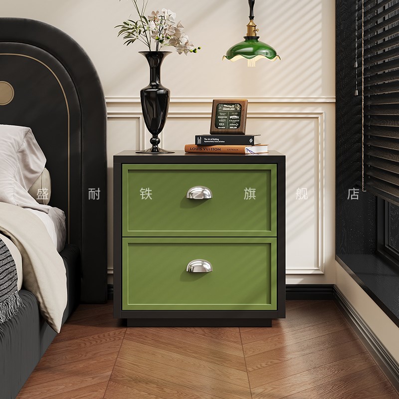 2025年新e款钢制环保铁艺床头柜家用卧室置物斗柜沙发边收纳储物