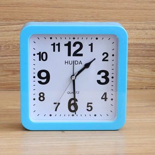 可挂墙正方形小闹钟台式桌面D宿舍小时钟客厅网红一体闹铃
