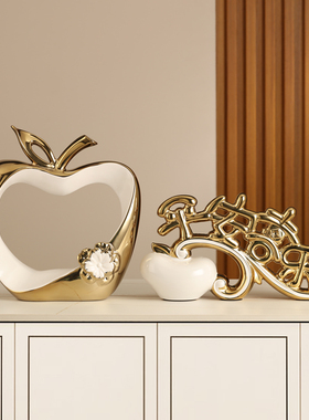 新中式平安喜乐摆件家居饰品x轻奢客厅电视柜新年装饰乔迁新居礼