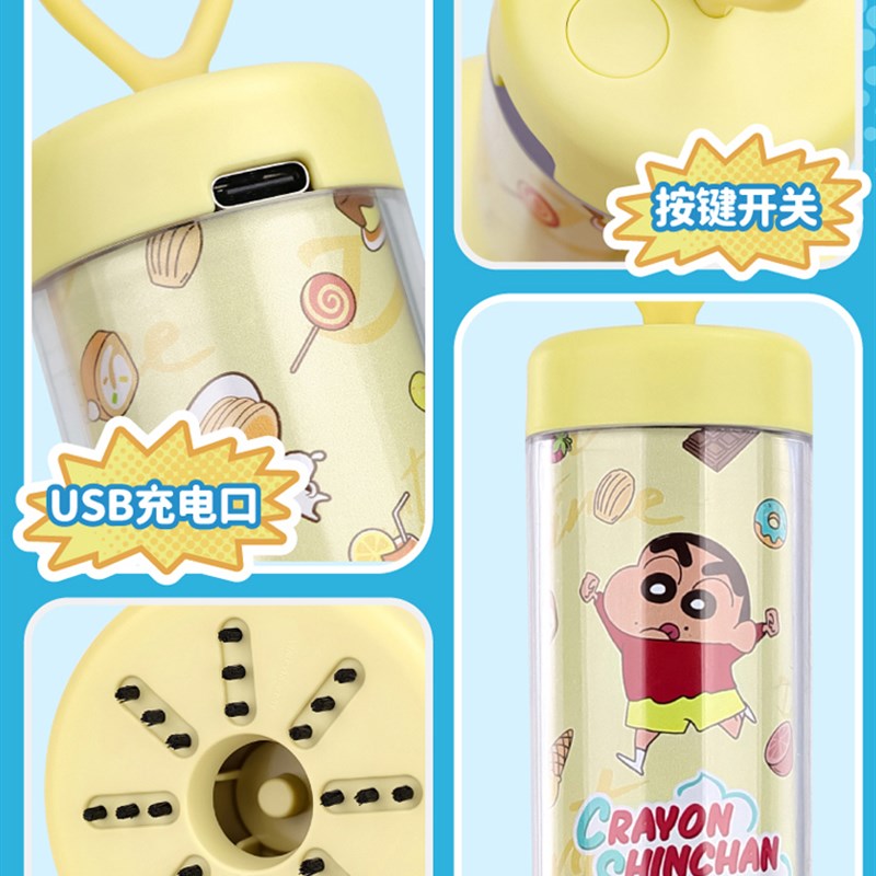 蜡笔小新桌面吸尘器学生大吸力手持小型电动吸橡皮擦屑机充电款书