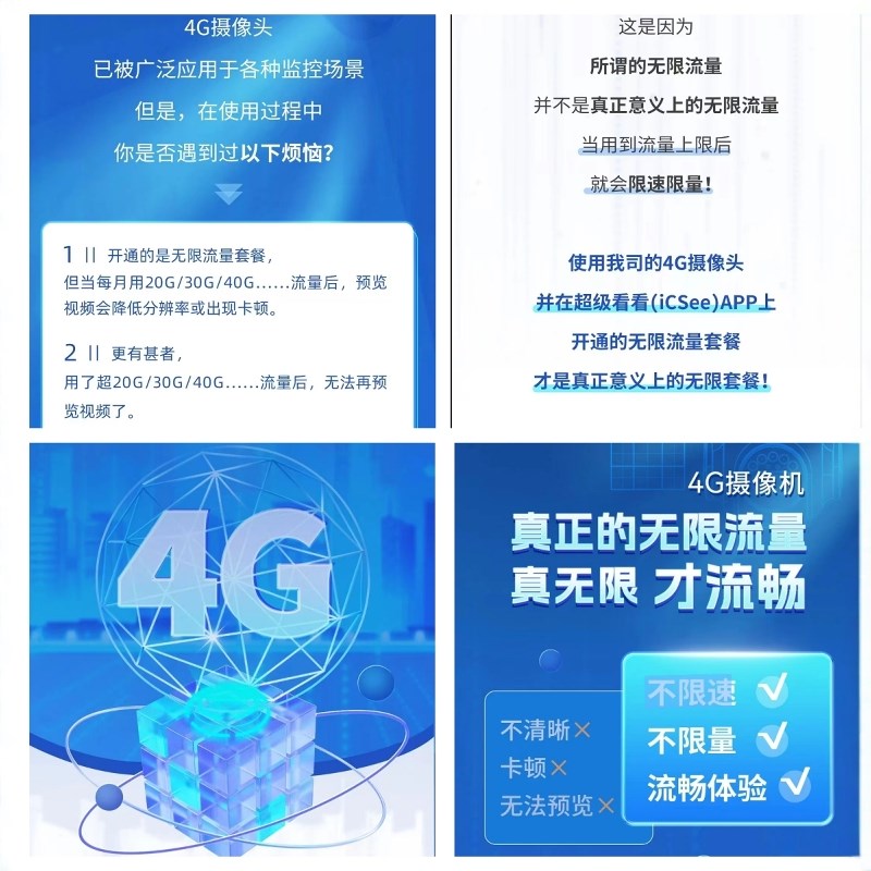 超级看看监控摄像头无线wifi4G室内桌面摆放摇头机高清监控器网络