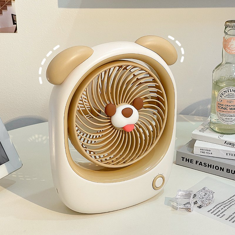 桌面风扇小型办公室宿舍台式USB充电便携式大风力多功能迷你电扇