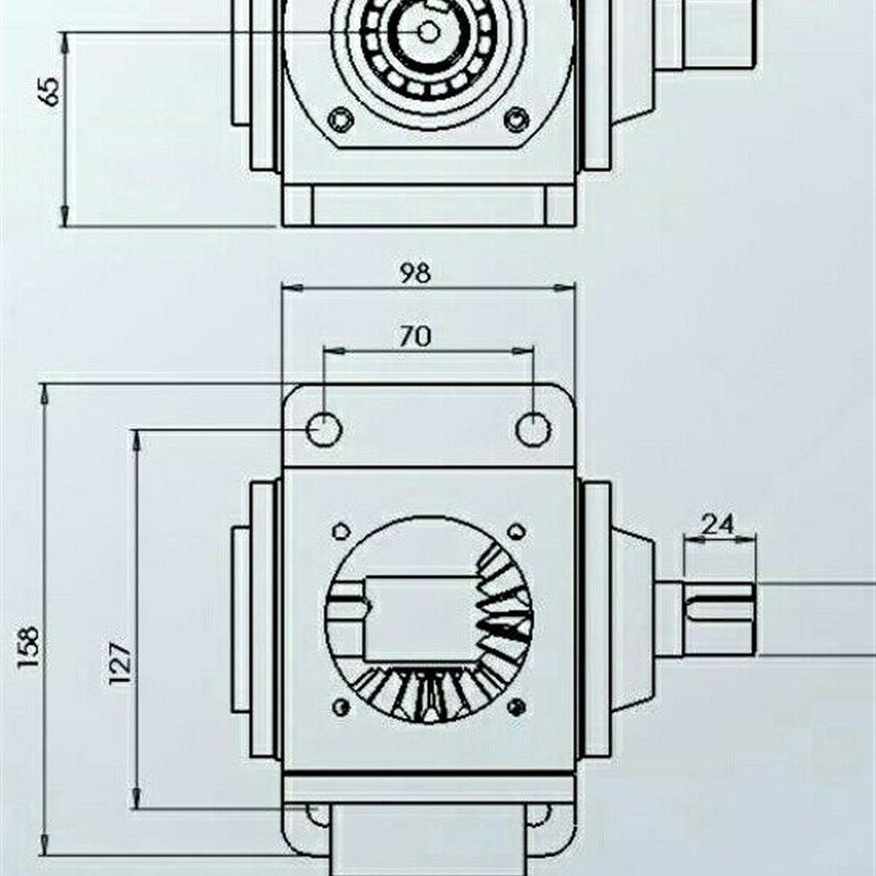 齿轮箱T2d小型直角T4变速箱转向器1:1伞形齿轮箱/减速机
