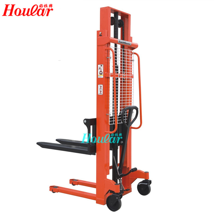 MS单门架手动堆高车（载重500kg/1000kg/2000kg升高1.6米）