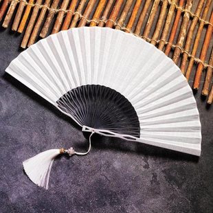 扇子铁骨白夏天耐用便携式折叠精致男生高级折扇结实好看的古风面