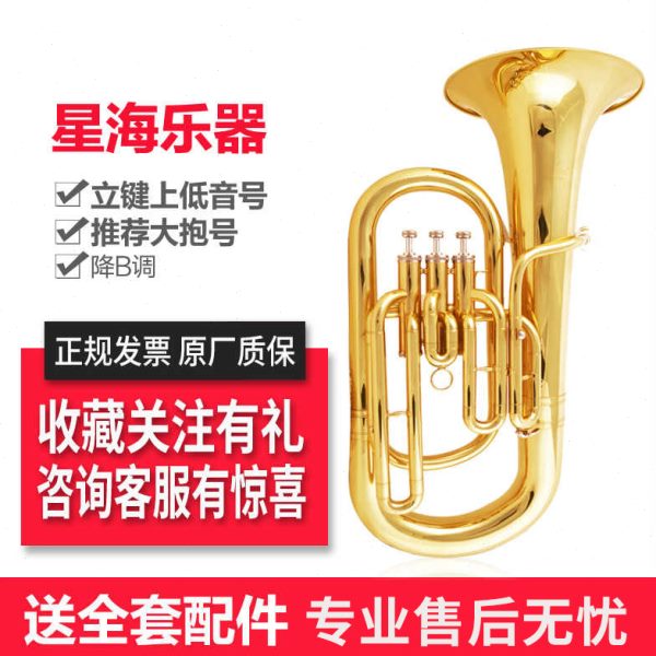 上低音号乐器 降B调立键三键专业大抱号铜管乐器 大号