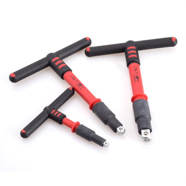 台湾进口1000V绝缘工具 T型扳手 1/4 3/8 /1/2 VDE IEC60900认证