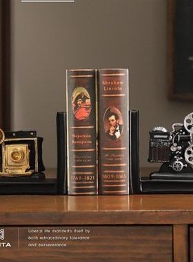 复古放映机书档桌面摆件家居客厅书房工艺品电视柜装饰品摆设