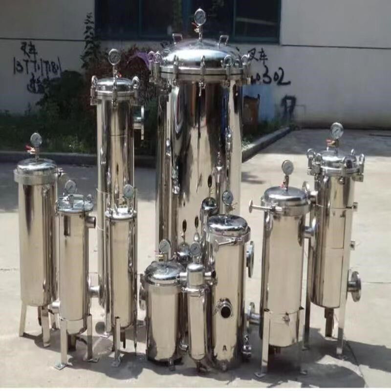 不锈钢精密过滤器工业地下水井水保安过滤器自来水管道袋式过滤器