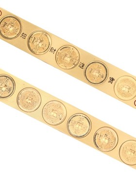 黄铜五帝六帝尺摆件实心鲁班尺丁兰文公尺家居客厅办公室装饰挂件