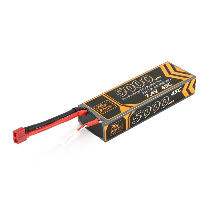 ZOP工厂RC航模5000MAH7.4V45C100c硬壳车电遥控车攀爬车聚合物锂