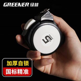 绿林钢卷尺家用钢尺量尺包胶3米5米自锁皮尺盒尺拉尺圈尺加厚尺子