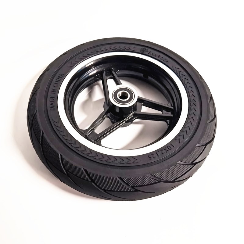10英寸贝珍互邦电动轮椅前轮10x2.0内外胎10x2真空胎实心轮胎总成