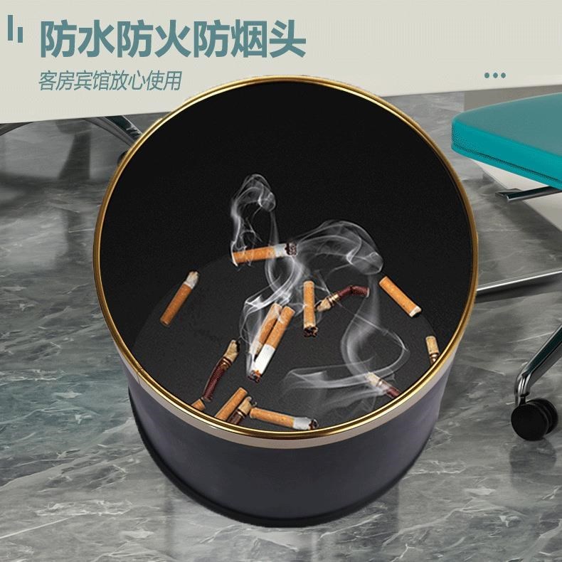 垃圾桶商用酒店宾馆ktv无盖圆形阻燃客厅双层家用化妆室厨房纸巾