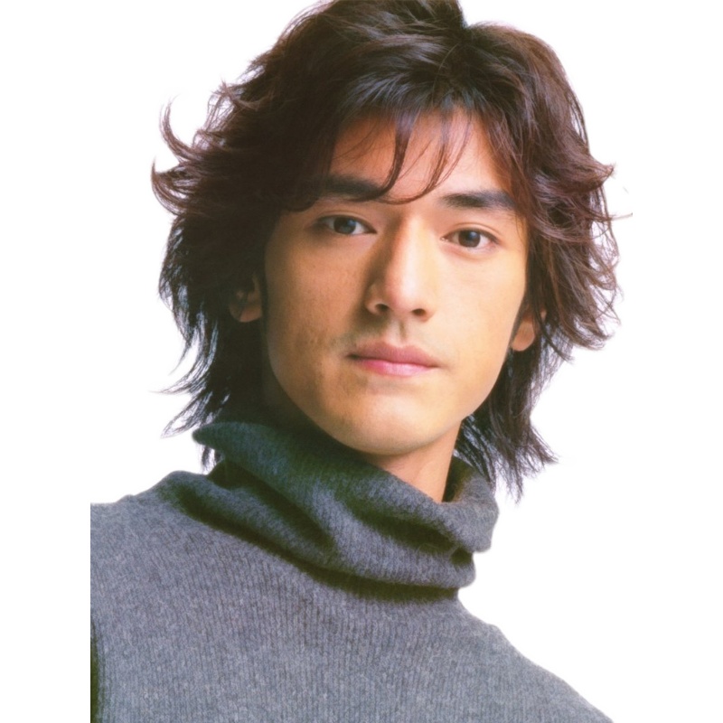 木村拓哉同款表演假发中分刘海帅气超酷短卷发逼真舞台cos全头套