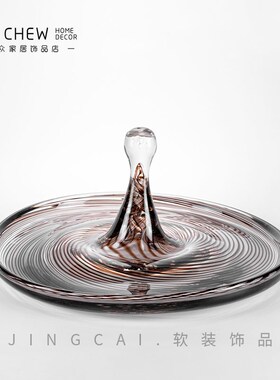 轻奢现代北欧艺术玻璃花瓶创意水培花器样板间售楼处酒店家具装饰