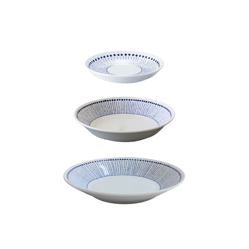 tojiki进口苍十草陶瓷餐具美浓烧拉K面碗家用饭碗菜盘子面盘