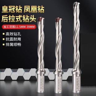 皇冠钻刀杆合金刀片后拉式暴力钻头肯纳内冷深孔钻凤凰钻加长钻尖