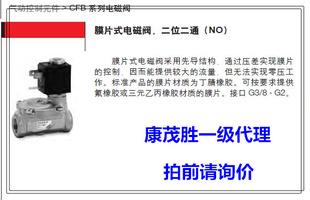 电磁阀CFB 24N A23L CFB 康茂胜康茂盛camozziCFB膜片式