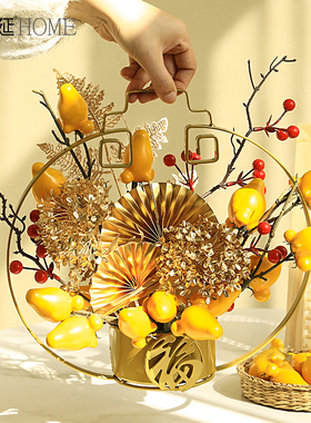 2023新款轻奢高档新年装饰花艺摆E件家居客厅电视柜酒柜软装饰品