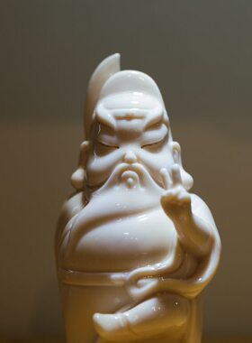 鲤物｜关二爷关公关老爷德化白瓷萌趣威武摆件