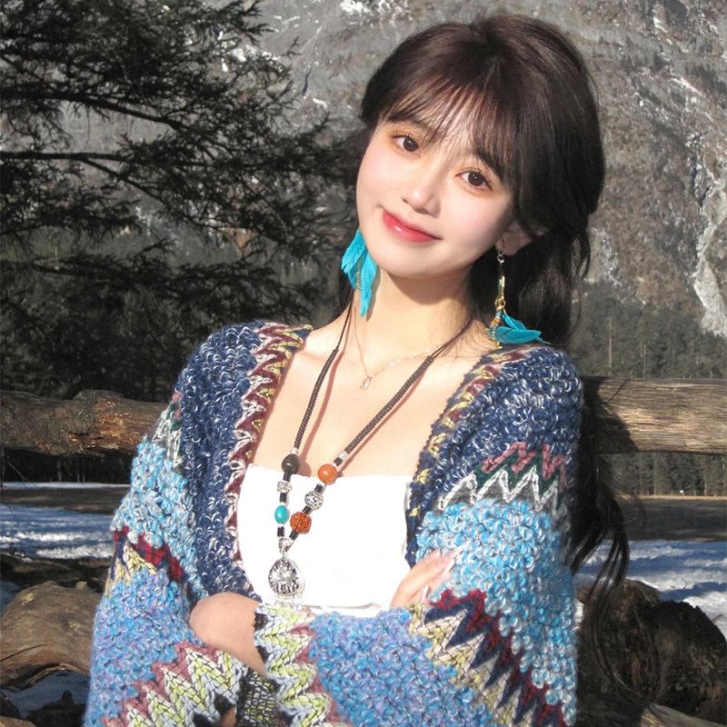 披肩民族风外搭女2023新款秋季披风F国庆云南西藏旅游穿搭海边度