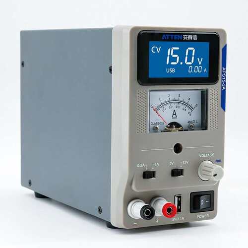 安泰信APS15-3A直流稳压电源数显15V/3A大功率可调手机电脑维修