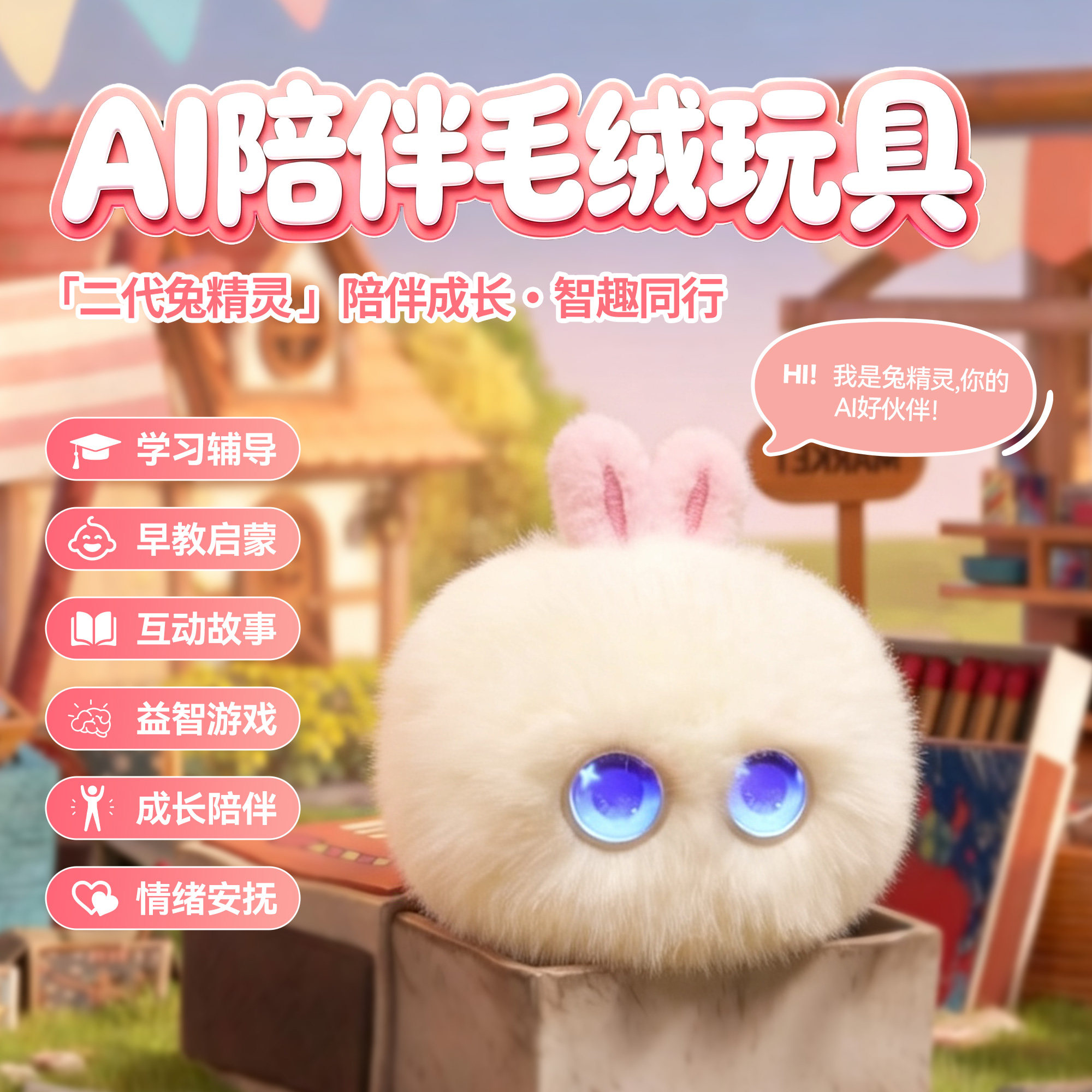 兔子精灵智能益智玩偶