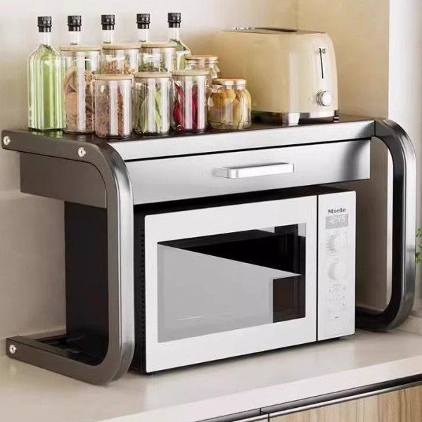 微波炉置物架厨房置物架台面多功能电烤箱置物架带抽屉收纳架,厨房/烹饪用具,微波炉置物架,淘宝优惠券,粉丝福利购,淘宝优惠卷