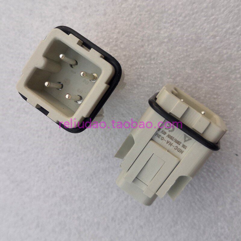 JMS插头4针3针公芯HDC-HA-003-M连接器HA-003-M厂家10A/250v现货