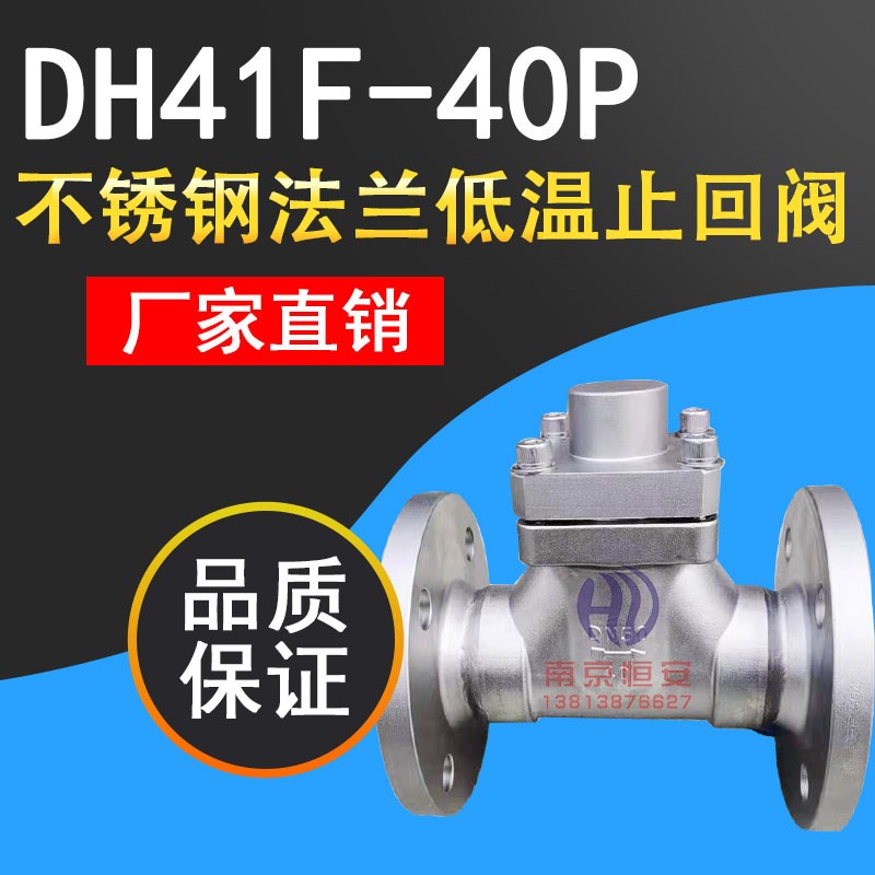 DH41F-40P不锈钢低温止回阀液氧氮LNG天然气法兰超低温单向阀逆止
