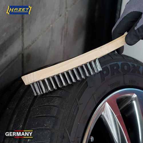 包邮德国HAZET哈蔡特进口不锈钢钢丝刷除锈刷抛光刷清洁刷子