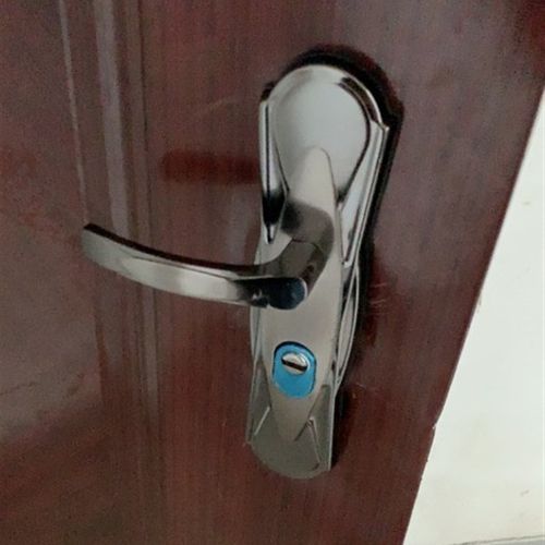 黑金钢步阳防盗门大门把手拉手锌合金手柄入户门执手大门锁单双快