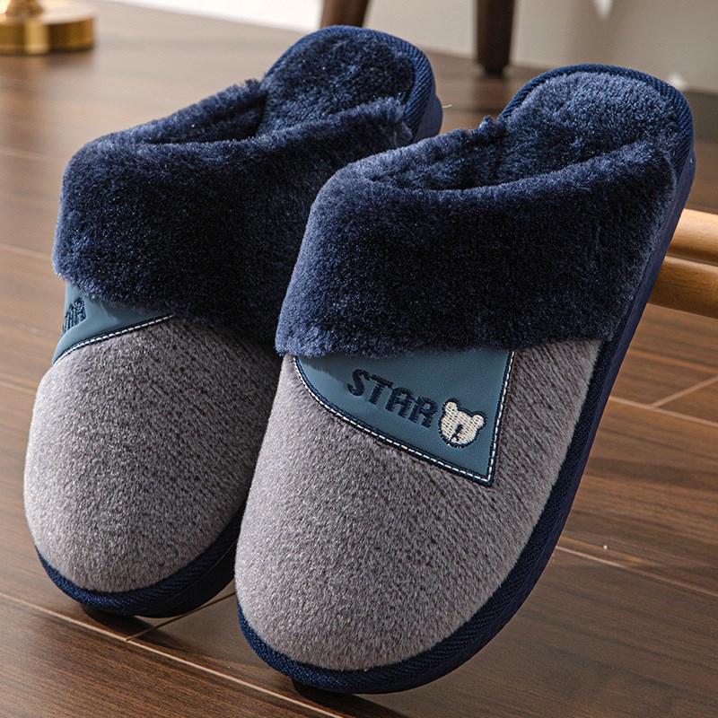 男士棉拖鞋特大码厚m底家居家用防滑耐磨加绒保暖室外情侣拖鞋