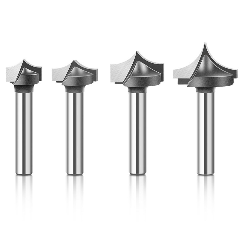 6柄12柄木f工尖嘴雕刻刀修边机线条刀 倒圆弧刀 圆角刀铣刀