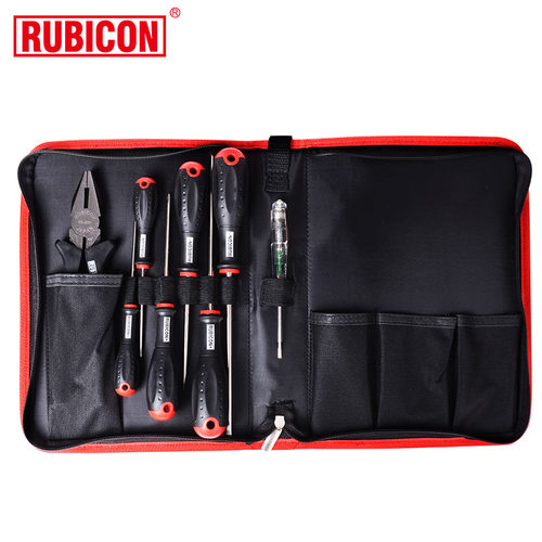罗宾汉500-8C 进口8件套工具组套装双色螺丝刀起子组钢丝钳验电笔
