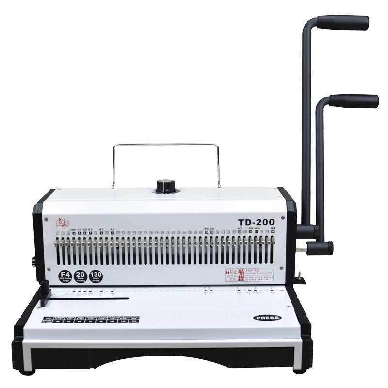 装订机打孔机厚层铁圈装订机手动大型重型打孔装订机雷盛TD-200R